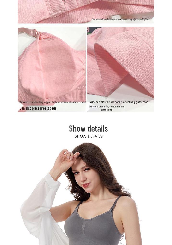 Seamless Nursing Bra: Large, Wireless, Front Buckle Maternity Underwear for Breastfeeding, Anti-Sagging.