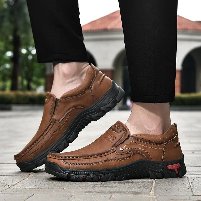 2025 New Loafers High Quality Comfort Wear-resistant Men Casual Leather Shoes Retro Man Dress Shoes Fashion Work Shoe Plus 39-48