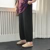 Plus Size Women's Clothing [Cool Fiber Smooth Skin Pants] Texture Summer Easiest for Match Casual Ankle Length Ankle-Tied Cool Pants