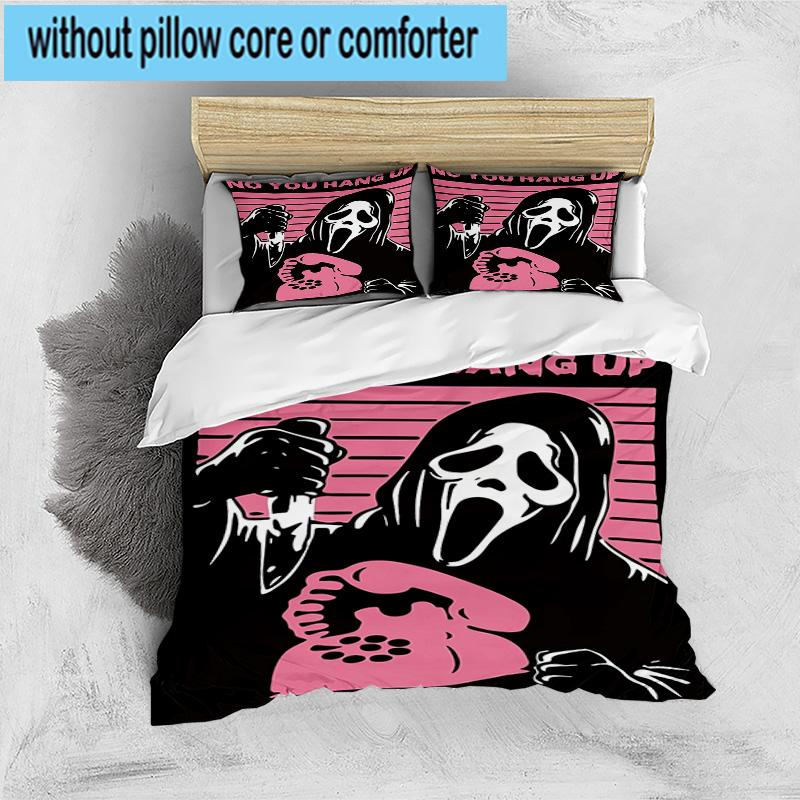 3PCS Scr-eam Horror Movie 3pcs Bedding,Including 3PCS Duvet Cover And 2pcs Pillowcases Perfect for Christmas,Ideal for Bedroom, Dormitory