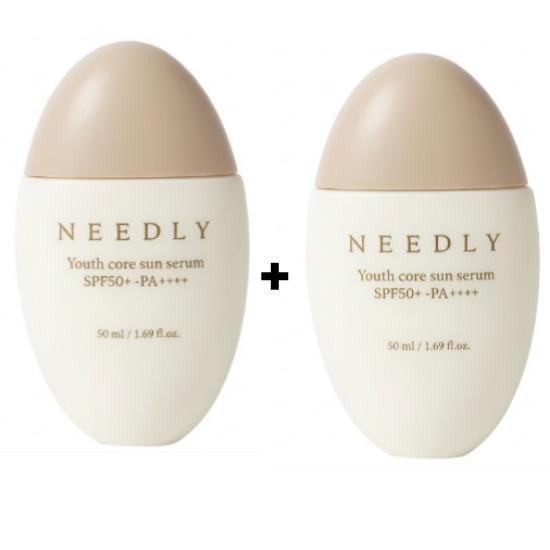 [NEEDLY] Youth Core Sun Serum SPF50+ PA++++ 50ml Anti-Aging Hydrating UV Protection Serum