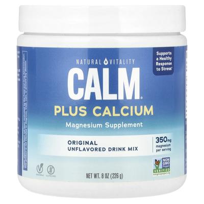 CALM Plus Kalsiyum, Stres Karşıtı İçecek Karışımı, Orijinal (Aromasız), 8 oz (226 gr)
