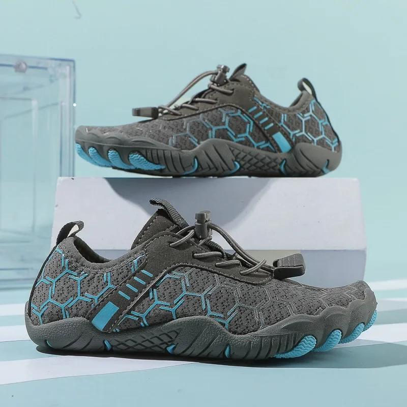 Fashion Men Minimalist Barefoot Shoes Zero Drop Unisex Wide Width Fashion Sneaker Breathable Mesh Men Barefoot Wide-toed Shoes Soft Sole