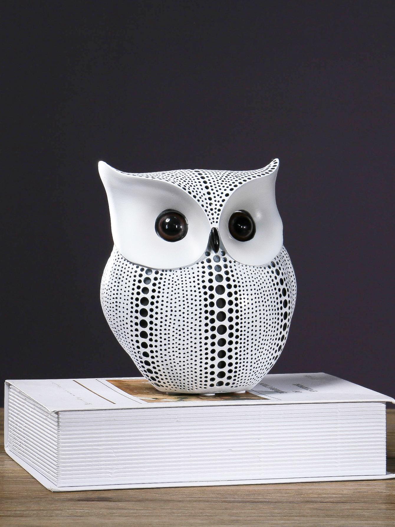 

Чорно-білі статуетки сов, скульптури тварин з полімерної смоли, декоративні предмети, вироби для декору дому, виставкові екземпляри