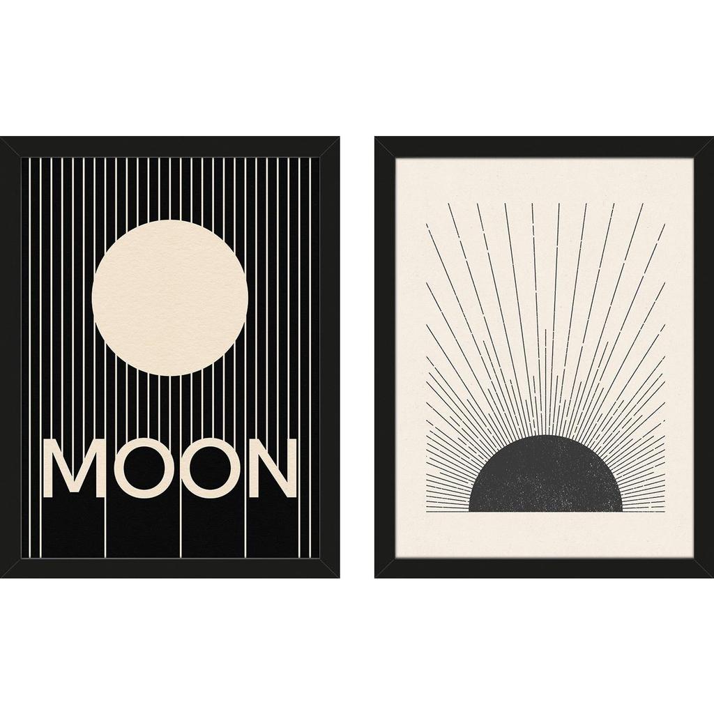 The Printable Studio Moon Framed Print Set  (Pack of 2)