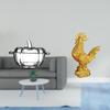 Glass Candy Dish Pumpkin Shaped Bowl Cookie Jar Clear Chicken Figurine Feng Shui Decor Statue