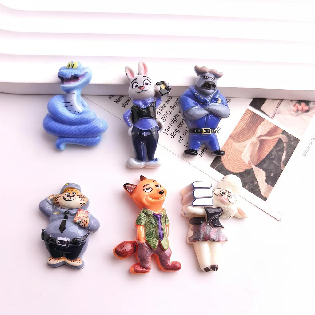 Zootopia Character DIY Resin Figurines: Cute Anime-Style Accessories & Trendy Toys Ornaments