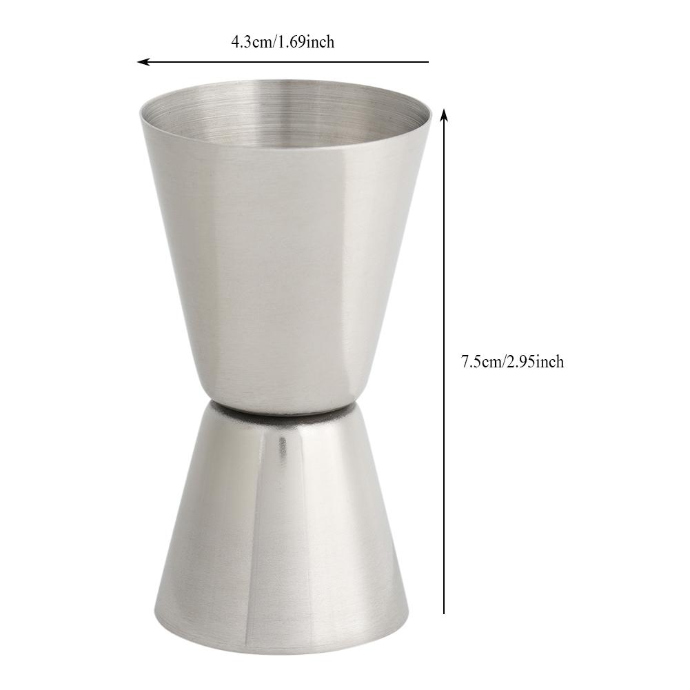 20 40ml Stainless Steel Cocktail Jigger Double Head Measuring Cup Ounce Alcohol Measuring Cup
