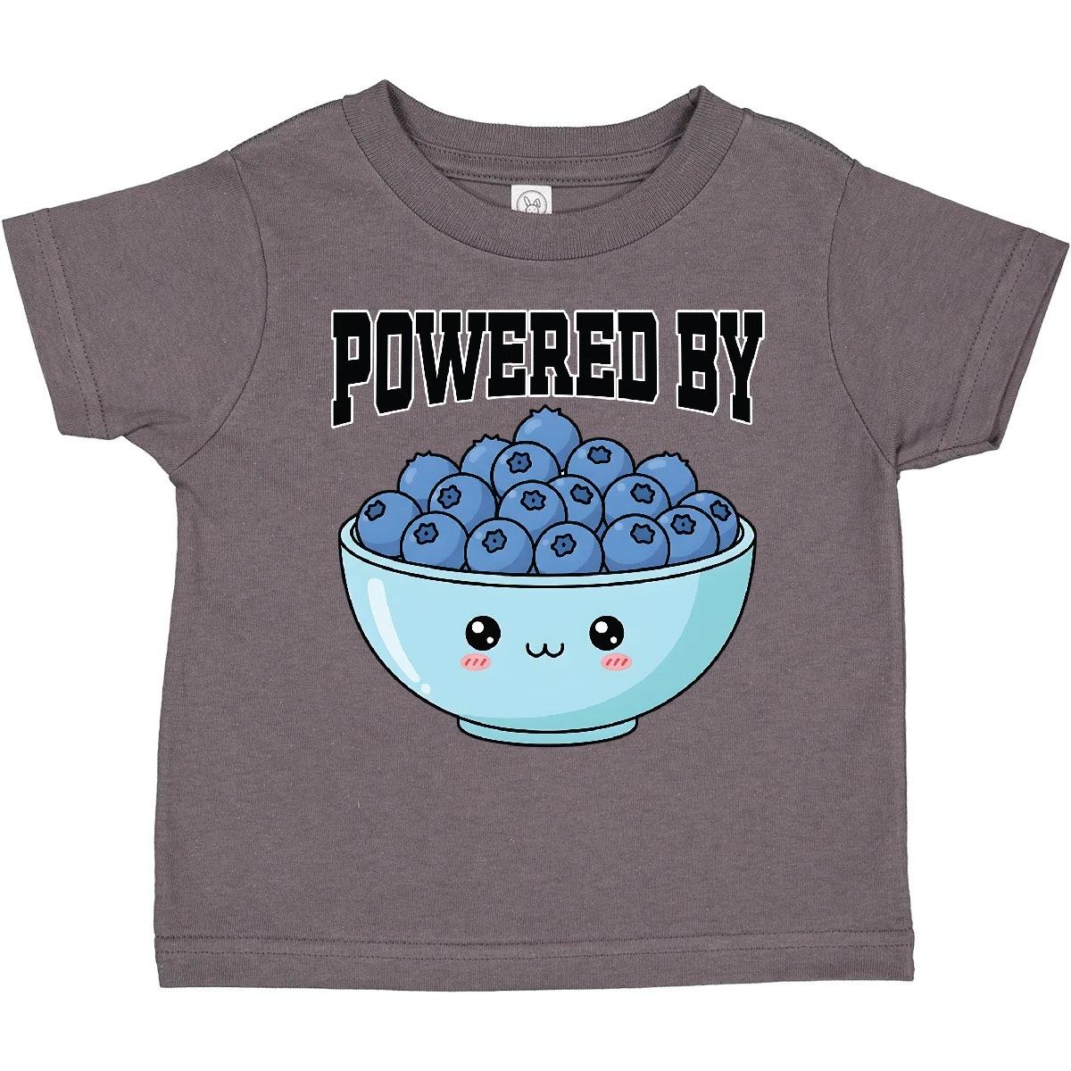 Inktastic Blueberries Cute Powered By Toddler T-Shirt Blueberry Fruit Breakfast 150