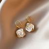 Elegant 2024 Camellia Earrings: Unique Mother-of-Pearl Flower Studs and Dangles for Women