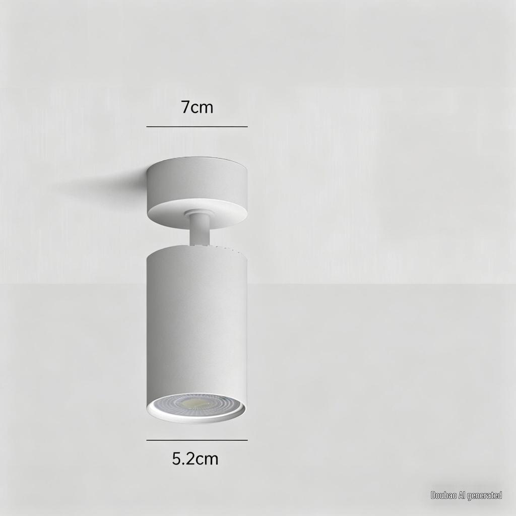 Round GU10 Surface Mounted Spotlight, Anti-Glare Minimalist Ceiling Downlight for Living Rooms, Aisles, and Cloakrooms