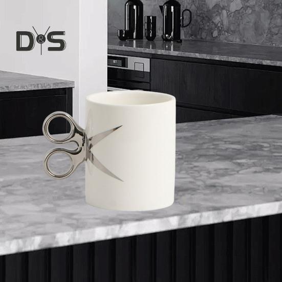 Saksehåndtak Keramikkkopp 350 ml Nyhet Frisør Frisør Te Kaffekrus Gave Fargerik Glasur Håndverkskopp