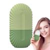 Face Ice Roller Silicone for Face and Eyes, Cooling Puffiness Relief, Reusable Freezable Green Shell Design
