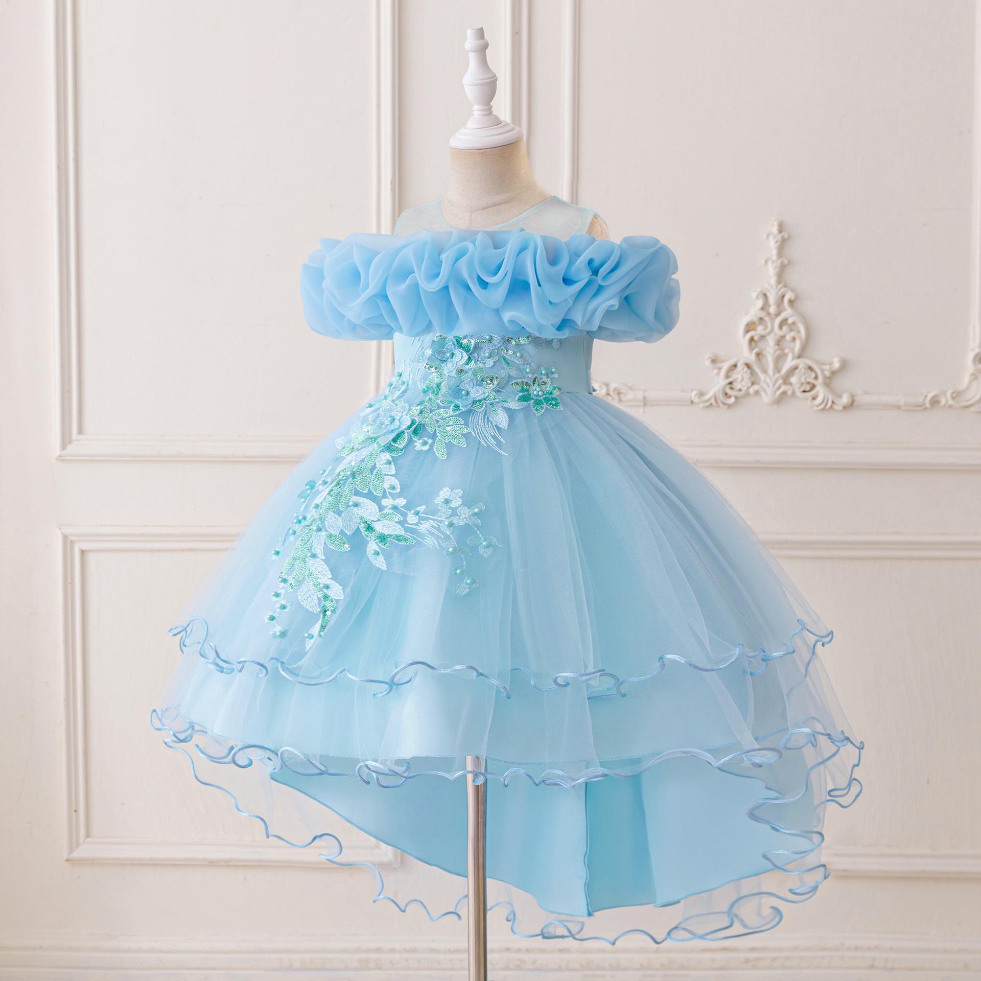 

Детское formalное платье-принцесса с вышивкой для игры на пианино и вечеринок 150cm/8Y