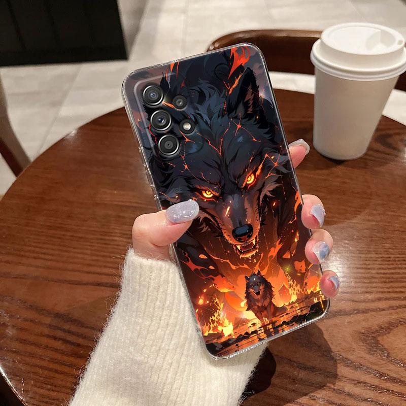 

Wolf Lion Tiger Animal Case For Samsung Galaxy A55 A54 A52 A53 5G A15 A14 A13 A21S A23 51 A34 A35 A33 A32 Phone Case Clear Cover Samsung A13 5G(A04S)