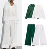 Spring New Pocket Linen Shirt 4786049 Linen Wide-Leg Pants 4786086 4786090