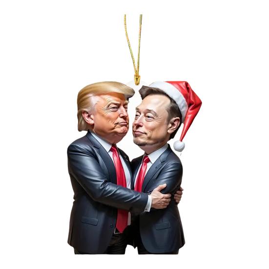 

Рождественский орнамент Трамп мультфильм Трамп 2D Плоский акриловый кулон Рождественская елка салон автомобиля