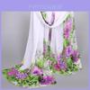 Women Stunning Peony Flowers Print Voile Wrap Shawl Pashmina Stole Scarf For A Timeless Look