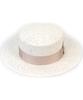White Ivory Line Panama Hat
