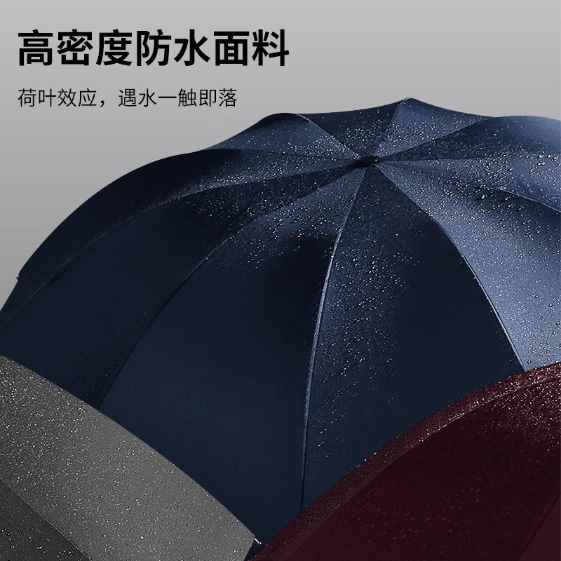 New household oversized manual folding umbrella large vinyl sunscreen umbrella dual-purpose adult storm-resistant and windproof umbrella