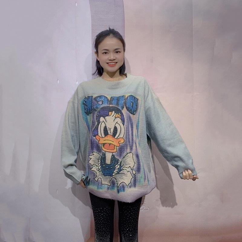 Chic Retro 3D Knit Cartoon Sweater for Women - 2025 Fall/Winter Collection