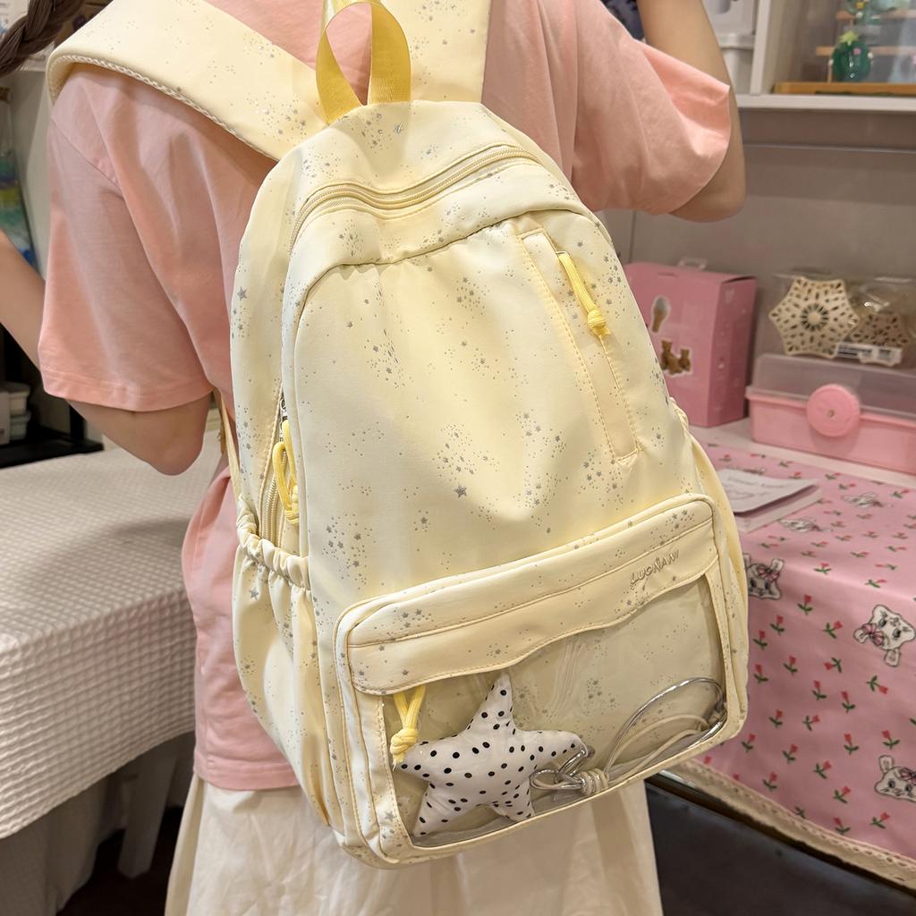 Schoolbag new schoolbag high value Korean ins girl heart leisure travel light backpack gypsy star student backpack