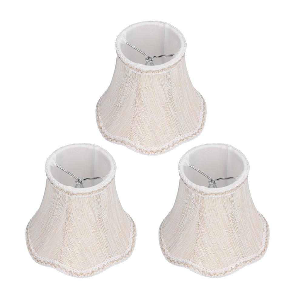 3 Stück Moderner Stofflampenschirm Clip-On-Design 12 cm Höhe Kronleuchterlampenschirme Kleine Lampenschirme Tischlampe