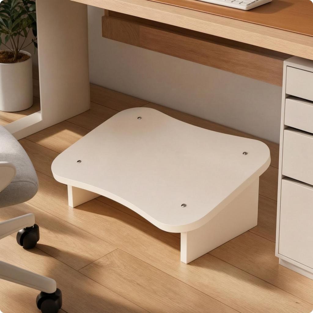 BeneathDesk Footrest Stool Stable Compact Supportive Under Desk Foot Rest for