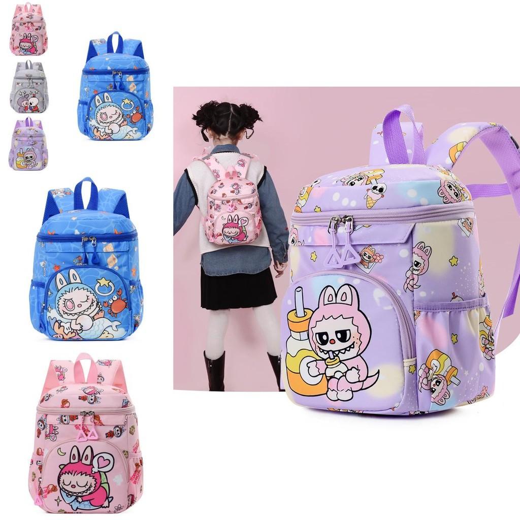 Labubu Adorable Printed Children's Backpack Trendy Lightweight School Bag For Kids