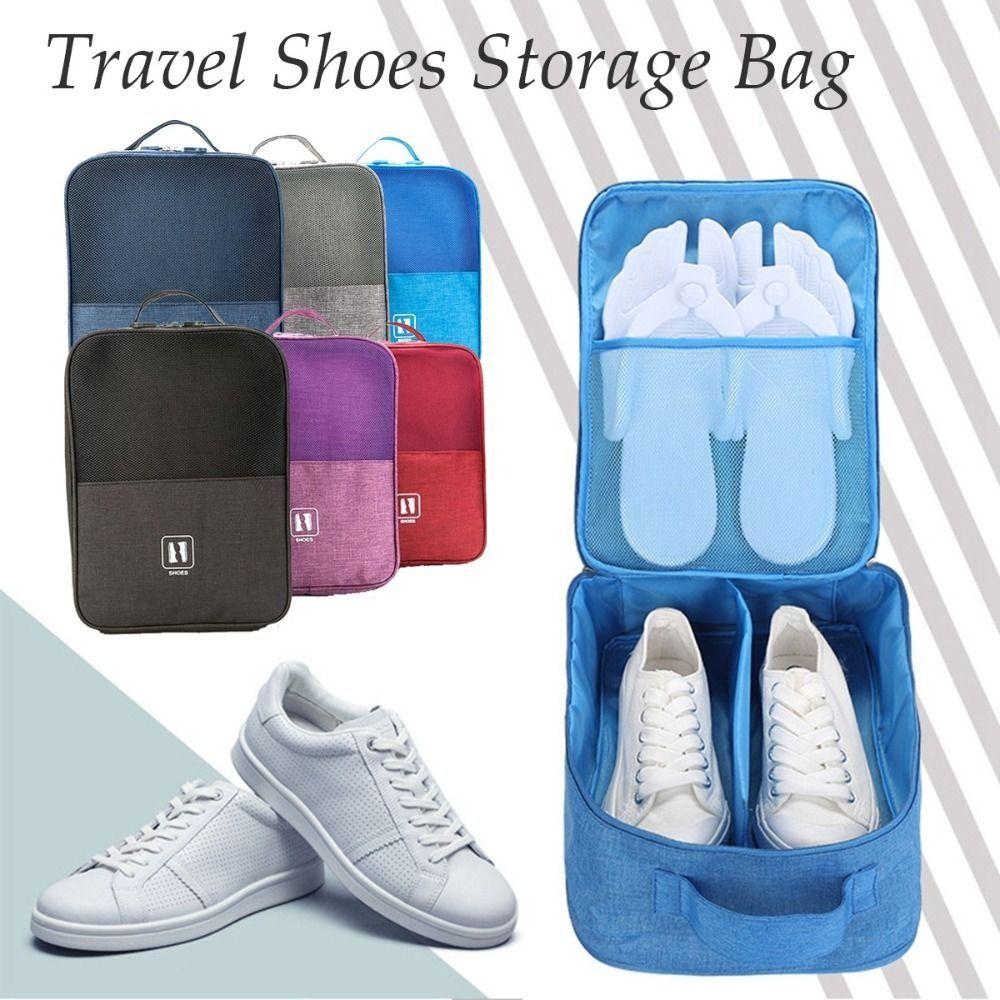 Breathable Mesh Shoes Storage Bag Double Layer Shoes Packaging Pouch  For Business Trip