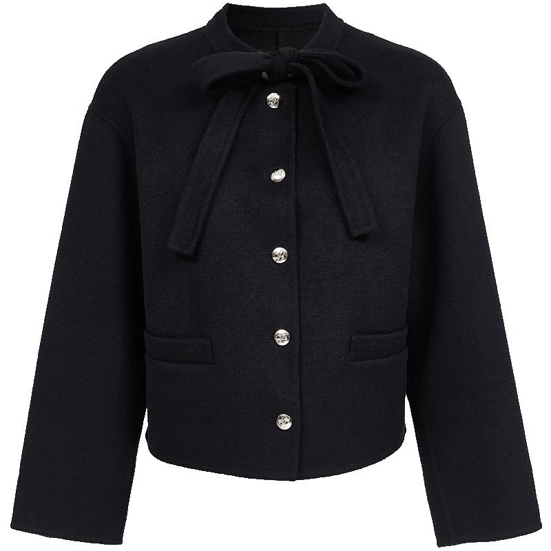 VEROMODA Women's Wool Blend Belted Short Coat