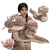 Fluffy Big Eyes Snake Plush Toys Huggable Snake Appease Doll Creative Cartoon Stuffed Animal  Sofa