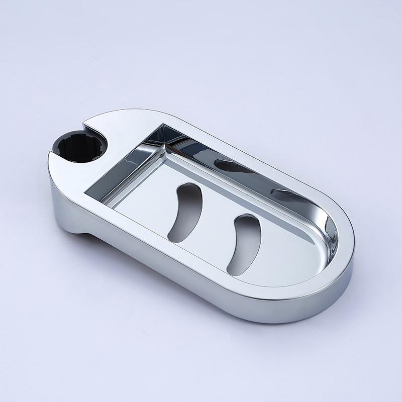Shower Soap Holder with Lifting Rod and Tray, Plastic Box for Shower Pipe Accessories