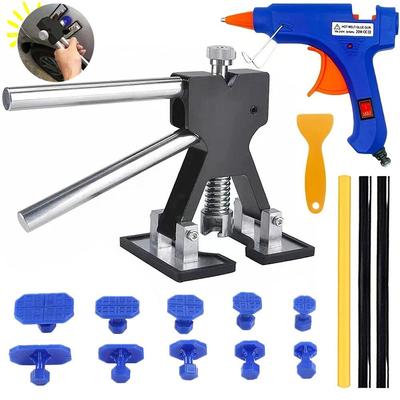 1 set Lackerad bucklaborttagning Bilreparationsverktygssats Ta bort bucklor Bilverktyg Dragare Bucklyftare Dra med 10/20 flikar