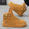 New Trendy and Fashionable Men's Outdoor Sports Anti-slip Casual High-top White Board Shoes for Autumn