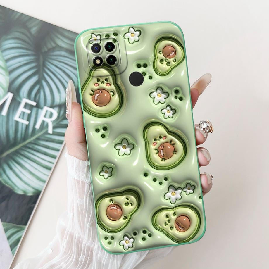 For Xiaomi Redmi 9 9Prime 9A 9AT 9C NFC 9T 9 Power Case Soft Silicone Housing Goothic Style Cartoon Panda Flower Back Cover