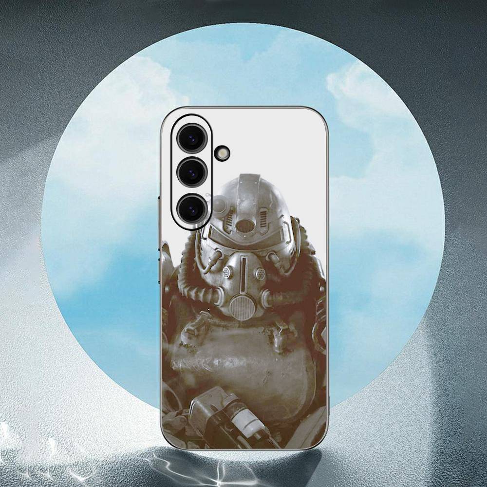 F-Fallout-T 76 For Samsung Galaxy S25 S24 S23 Ultra S22 S21 Plus S20 Black Soft Silicone Protective Case