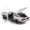1/32 Toyota  AE86 Toy Car Diecast Miniature Model Pull Back Sound Light Doors Openable Educational Collection Gift Kids A151