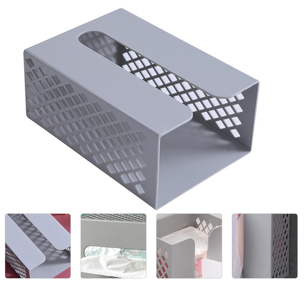 Dump Pouch Tissue Holder Paper Extraction Box Wall-mounted No Punching Towel Rack Navy