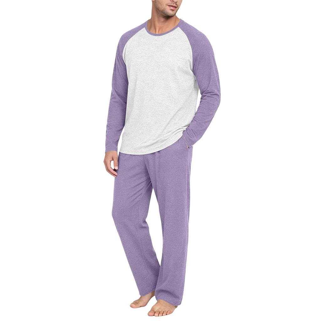 Men's Pajama Set Long Sleeve Loungewear for Sleep and Relaxation