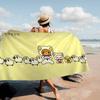 Manta de Microfibra Kawaii Oso Rilakkuma Secado Rápido Toallas de Playa Impresión Oversize Super Absorbente Manta Toalla de Piscina