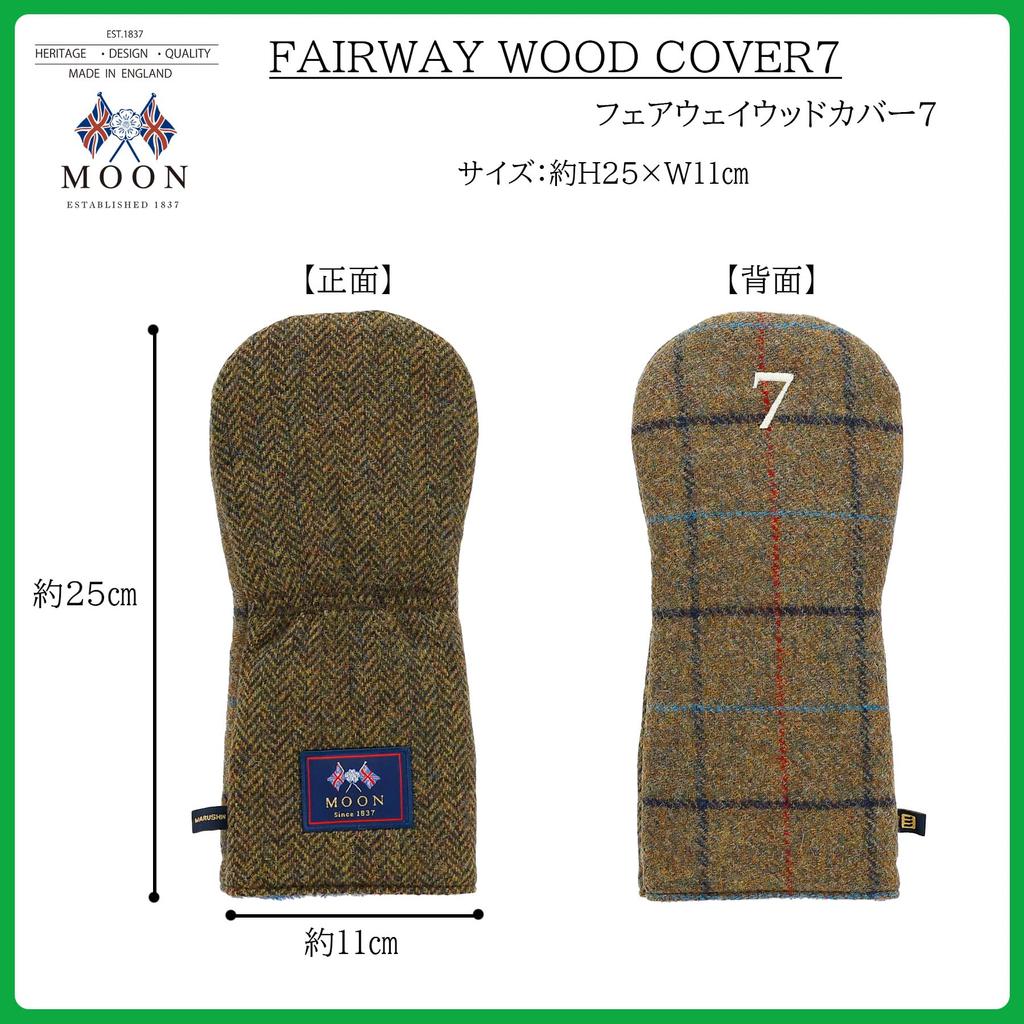 Marushin Golf UK MOON Ochre Beginner 0415007100 Headcover, Check, Size,