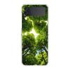Phone Case For Samsung Galaxy Z Flip 3 4 5 6 7 Hard Folding PC Z Flip3 Flip4 Cover Beautiful Nature Forest Tree