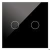 Interrupteur tactile double simple - DSC Noir - Ledme - FCM-02-B