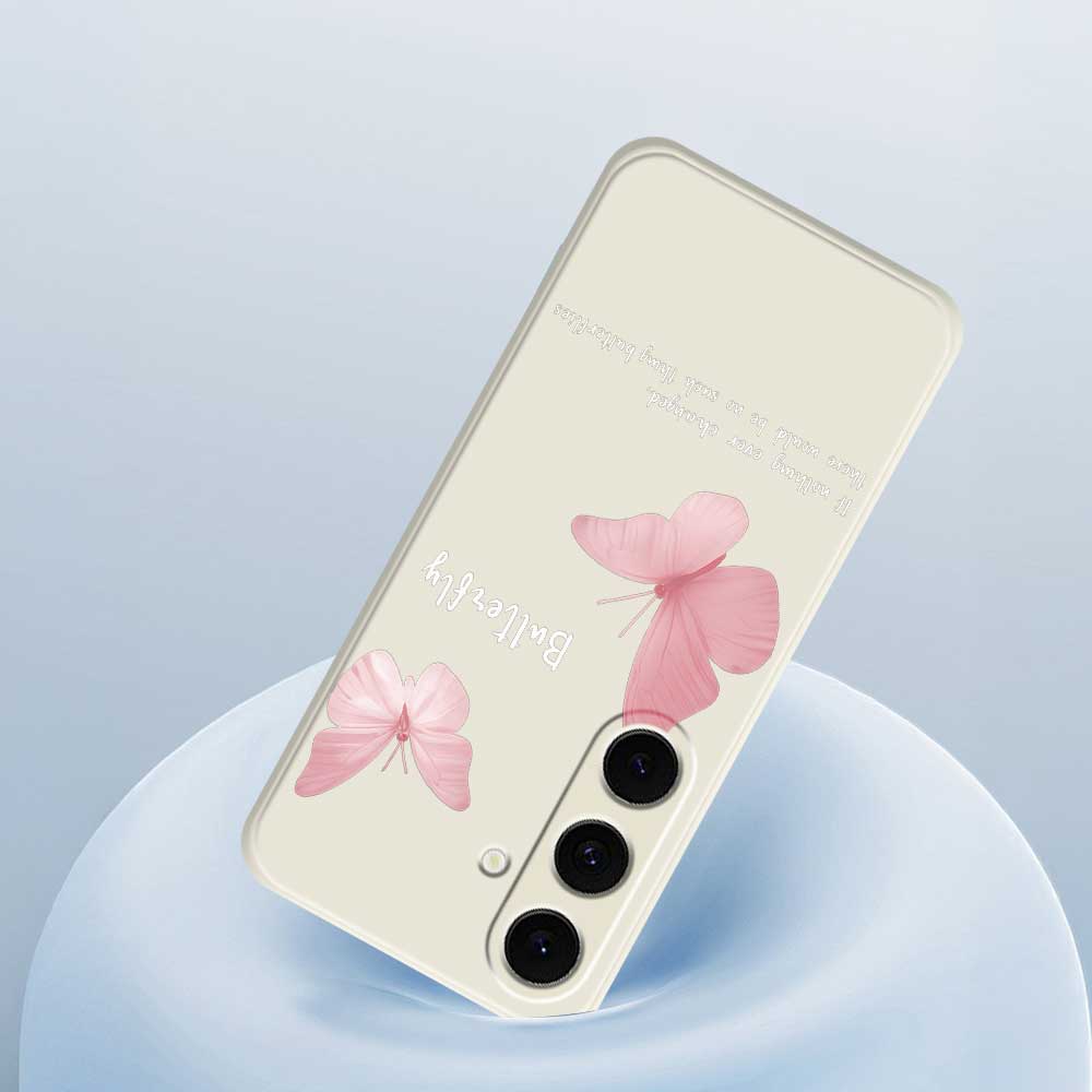 For Samsung Galaxy S25 FE Case Butterfly Pattern Printing Straight Edge TPU Phone Back Cover
