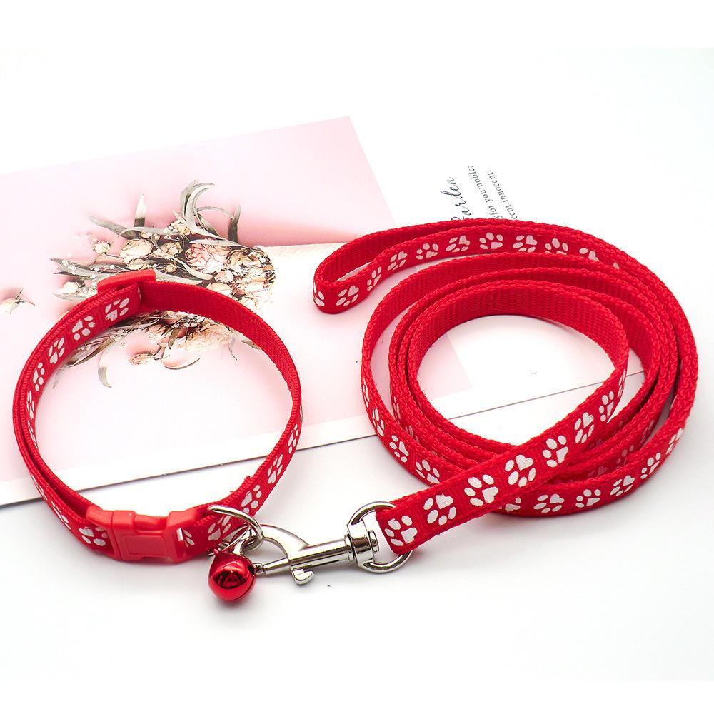 Mehrfarbiges Kätzchenhalsband mit Glöckchen & Hundemuster