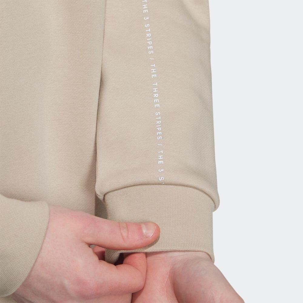 Adidas Alphabet Print Crew Neck Loose Long Sleeve Sweatshirt Unisex Sweatshirt Beige IK7328