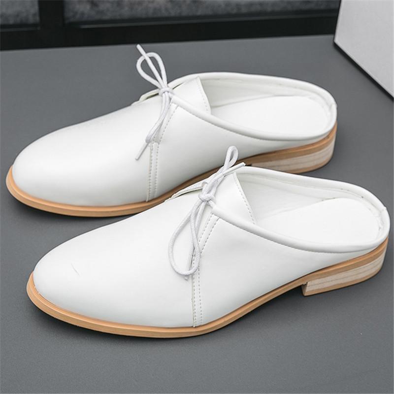 Modne Nowości Męskie Sznurowane Półkapcie Buty do Jazdy Męskie Casualowe Mule Mokasyny Oddychające Loafersy Zapatos Hombre