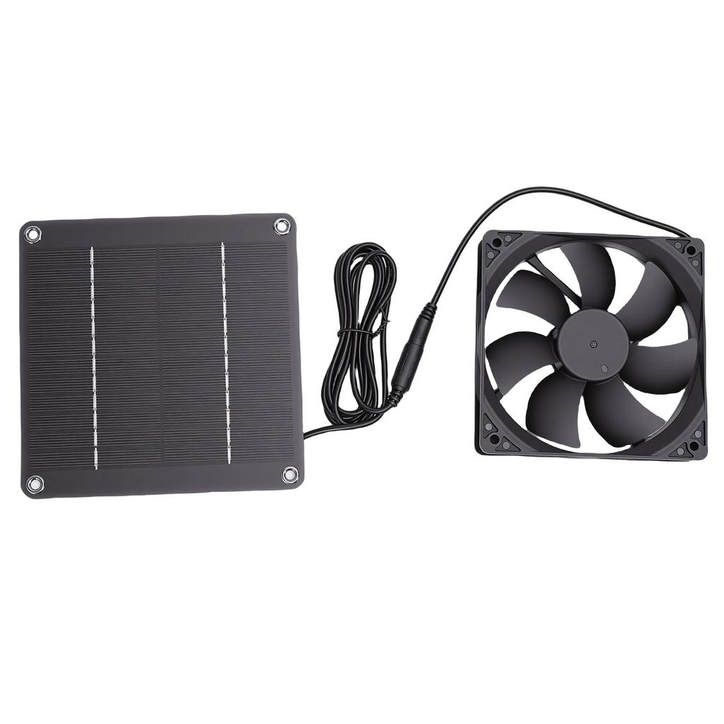 Solar Panel Fan Kit Solar Powered Exhaust Ventilation 4W for Small Greenhouses Sheds Pet Houses