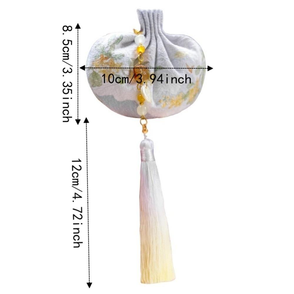 Zen Inspired Ancient Style Sachet Handmade Empty Bag Elegant Lotus Bag Mid Autumn Festival